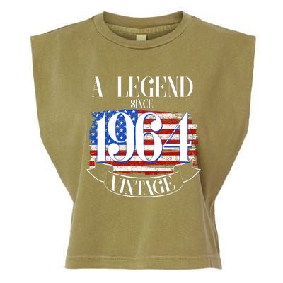 Vintage Usa Flag A Legend Since 1964 60th Birthday Garment-Dyed Women's Muscle Tee