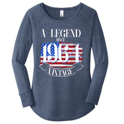 Vintage Usa Flag A Legend Since 1964 60th Birthday Women's Perfect Tri Tunic Long Sleeve Shirt