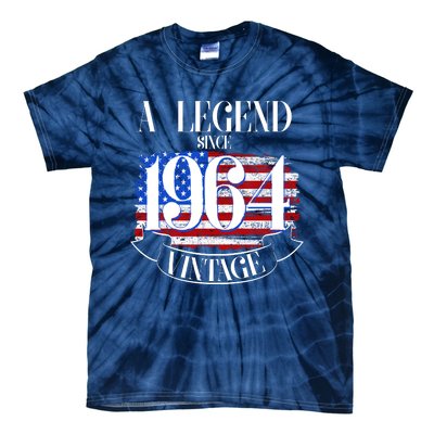 Vintage Usa Flag A Legend Since 1964 60th Birthday Tie-Dye T-Shirt