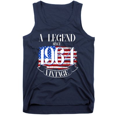 Vintage Usa Flag A Legend Since 1964 60th Birthday Tank Top