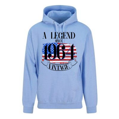 Vintage Usa Flag A Legend Since 1964 60th Birthday Unisex Surf Hoodie