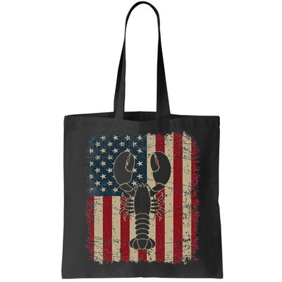 Vintage USA Flag Lobster Animals Lover Sea Fathers Day Bag