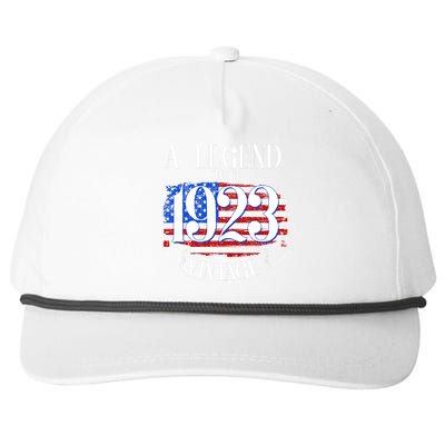 Vintage USA Flag A Legend Since 1923 100th Birthday Snapback Five-Panel Rope Hat