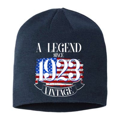 Vintage USA Flag A Legend Since 1923 100th Birthday Sustainable Beanie