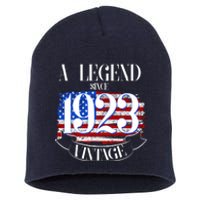 Vintage USA Flag A Legend Since 1923 100th Birthday Short Acrylic Beanie