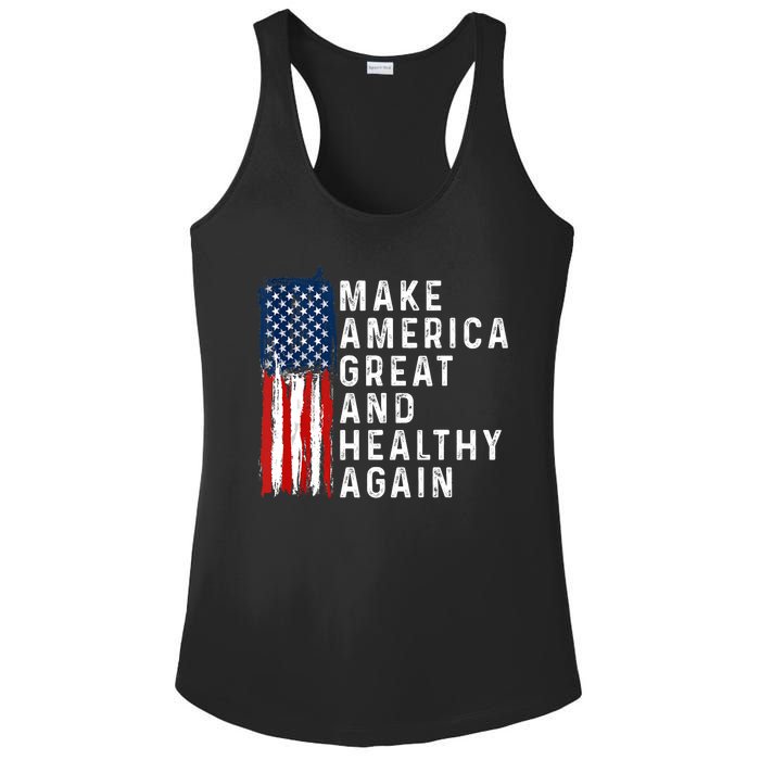 Vintage Usa Flag Make America Healthy And Great Again Maha Ladies PosiCharge Competitor Racerback Tank