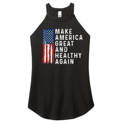 Vintage Usa Flag Make America Healthy And Great Again Maha Women's Perfect Tri Rocker Tank