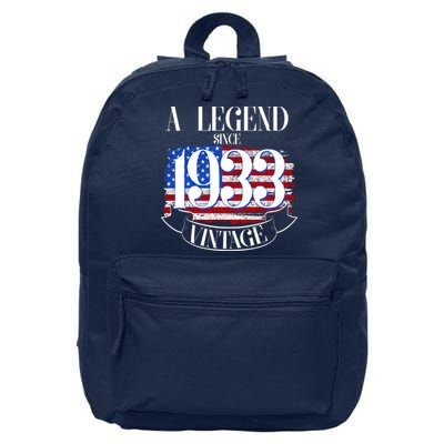 Vintage USA Flag A Legend Since 1933 90th Birthday 16 in Basic Backpack