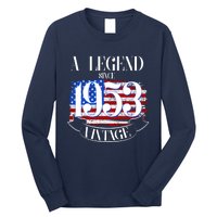 Vintage USA Flag A Legend Since 1953 70th Birthday Long Sleeve Shirt