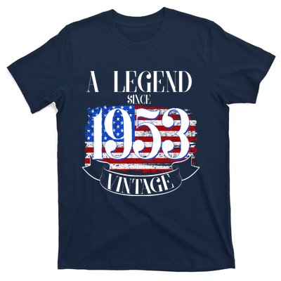 Vintage USA Flag A Legend Since 1953 70th Birthday T-Shirt