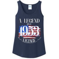 Vintage USA Flag A Legend Since 1953 70th Birthday Ladies Essential Tank