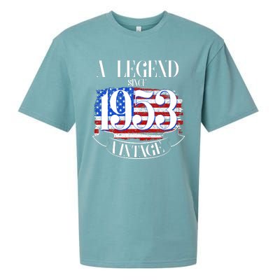 Vintage USA Flag A Legend Since 1953 70th Birthday Sueded Cloud Jersey T-Shirt