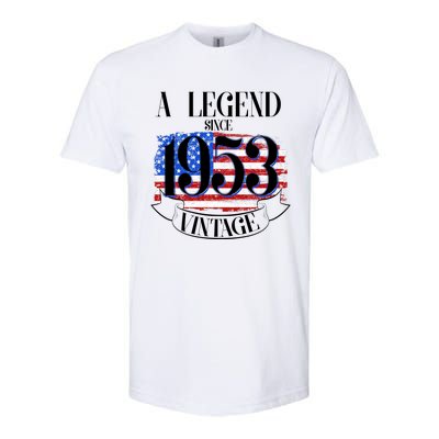 Vintage USA Flag A Legend Since 1953 70th Birthday Softstyle CVC T-Shirt