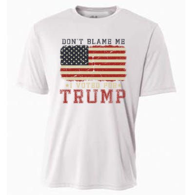 Vintage Usa Flag Patriots DonT Blame Me I Voted For Trump Cooling Performance Crew T-Shirt