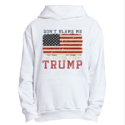 Vintage Usa Flag Patriots DonT Blame Me I Voted For Trump Urban Pullover Hoodie