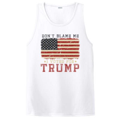 Vintage Usa Flag Patriots DonT Blame Me I Voted For Trump PosiCharge Competitor Tank