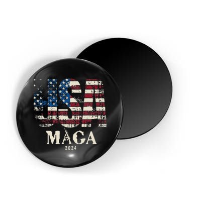 Vintage Usa Flag Ultra Maga Gun Usa Trump 2024 Magnet