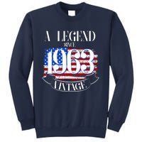 Vintage USA Flag A Legend Since 1963 60th Birthday Sweatshirt