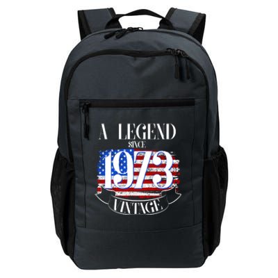 Vintage USA Flag A Legend Since 1973 50th Birthday Daily Commute Backpack