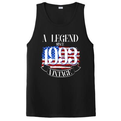 Vintage USA Flag A Legend Since 1993 30th Birthday PosiCharge Competitor Tank