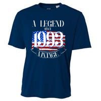 Vintage USA Flag A Legend Since 1993 30th Birthday Cooling Performance Crew T-Shirt