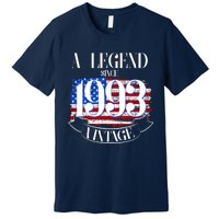 Vintage USA Flag A Legend Since 1993 30th Birthday Premium T-Shirt