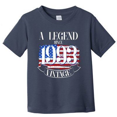 Vintage USA Flag A Legend Since 1993 30th Birthday Toddler T-Shirt