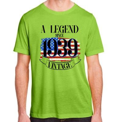 Vintage Usa Flag A Legend Since 1939 Birthday Adult ChromaSoft Performance T-Shirt