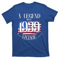 Vintage Usa Flag A Legend Since 1939 Birthday T-Shirt