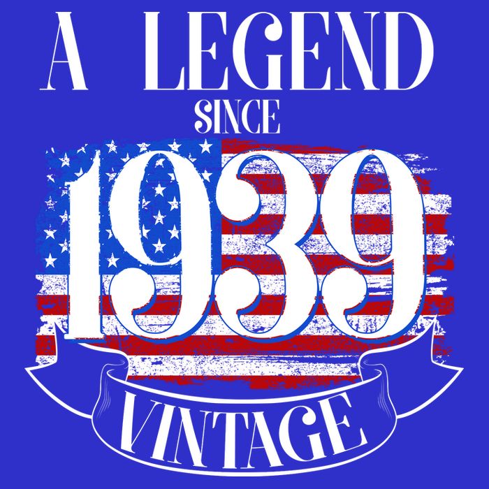 Vintage Usa Flag A Legend Since 1939 Birthday T-Shirt