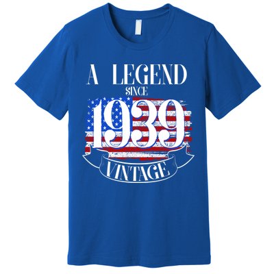 Vintage Usa Flag A Legend Since 1939 Birthday Premium T-Shirt