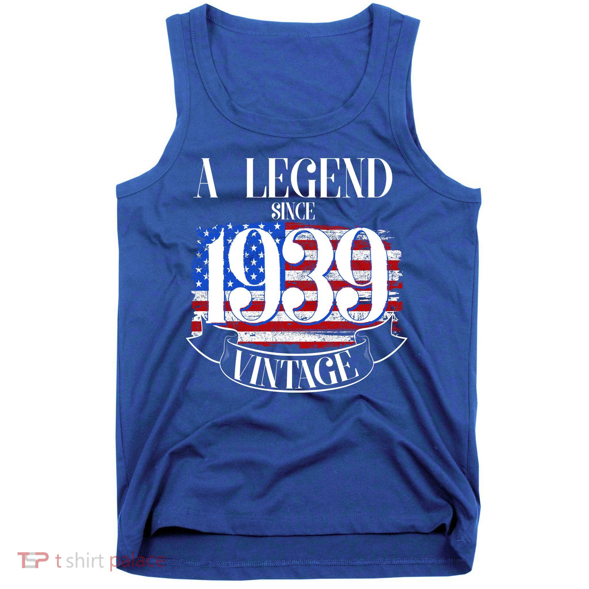 Vintage Usa Flag A Legend Since 1939 Birthday Tank Top