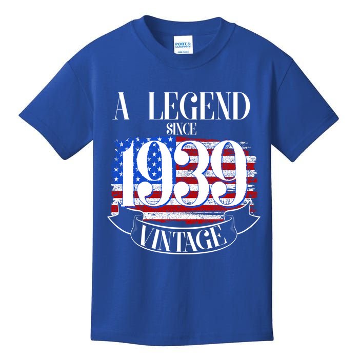 Vintage Usa Flag A Legend Since 1939 Birthday Kids T-Shirt