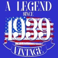 Vintage Usa Flag A Legend Since 1939 Birthday Kids T-Shirt