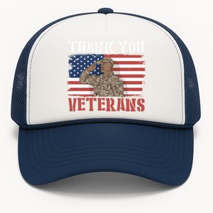 Veteran Us Flag Patriotic Soldier American Memorial Day Gift Trucker Hat