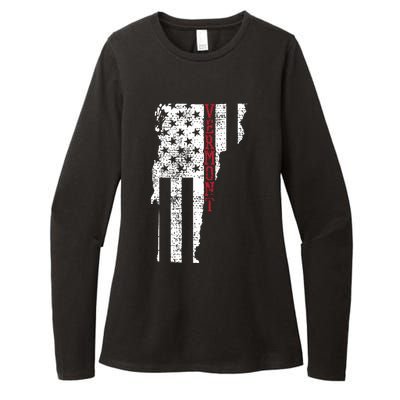 Vermont Usa Flag 4th Fourth Of July American Vintage Gift Womens CVC Long Sleeve Shirt