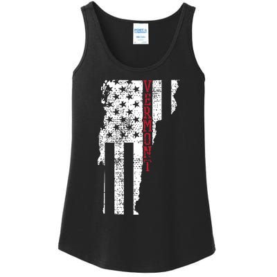 Vermont Usa Flag 4th Fourth Of July American Vintage Gift Ladies Essential Tank