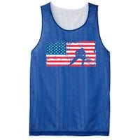 Vintage Us Flag Hockey Player Great Gift American Flag Gift Mesh Reversible Basketball Jersey Tank