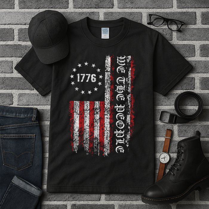 Vintage Us Flag 1776 Tall T-Shirt