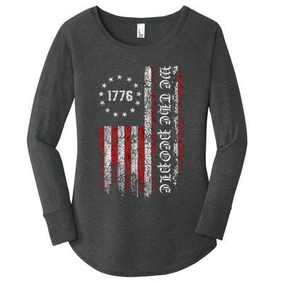 Vintage Us Flag 1776 Women's Perfect Tri Tunic Long Sleeve Shirt