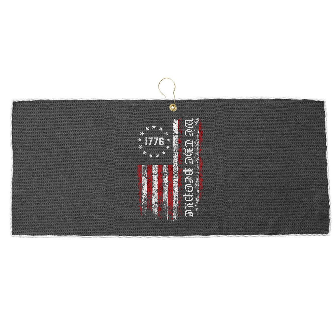 Vintage Us Flag 1776 Large Microfiber Waffle Golf Towel