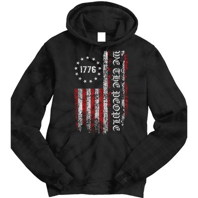Vintage Us Flag 1776 Tie Dye Hoodie