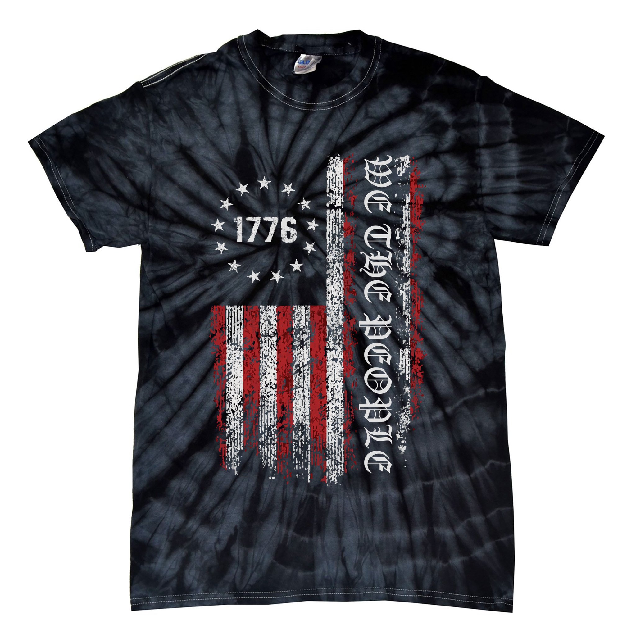 Vintage Us Flag 1776 Tie-Dye T-Shirt