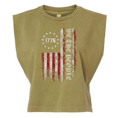 Vintage Us Flag 1776 Garment-Dyed Women's Muscle Tee
