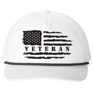 Veteran Us Flag Snapback Five-Panel Rope Hat