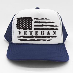 Veteran Us Flag Trucker Hat