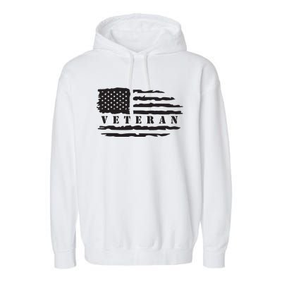 Veteran Us Flag Garment-Dyed Fleece Hoodie