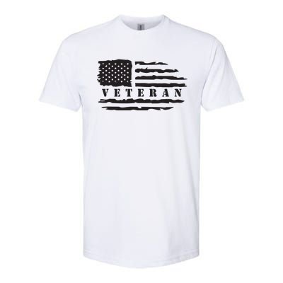 Veteran Us Flag Softstyle CVC T-Shirt