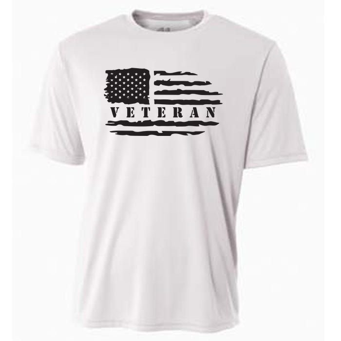 Veteran Us Flag Cooling Performance Crew T-Shirt