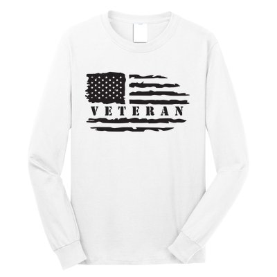 Veteran Us Flag Long Sleeve Shirt